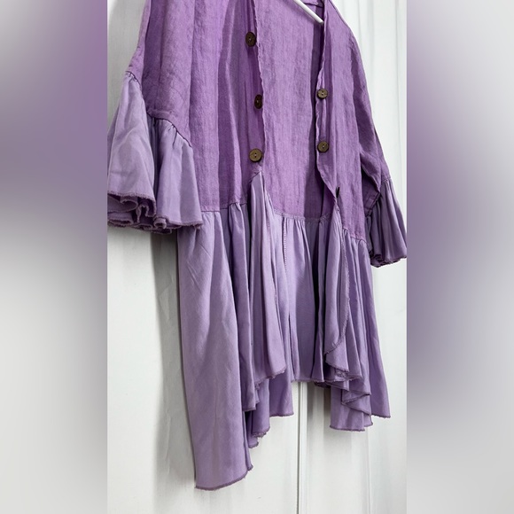 Grey Violet made in Italy Linen women’s cardigan top - Picture 9 of 13